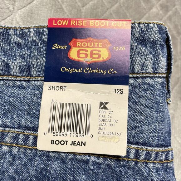 Vintage Route 66 *Sold at K-Mart * Y2K Women's LowRise Bootcut Jeans Sz 12 Short - Picture 10 of 13
